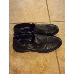 ECCO Men's Size 41/10-10.5 US Black Leather Slip On Casual Shoes